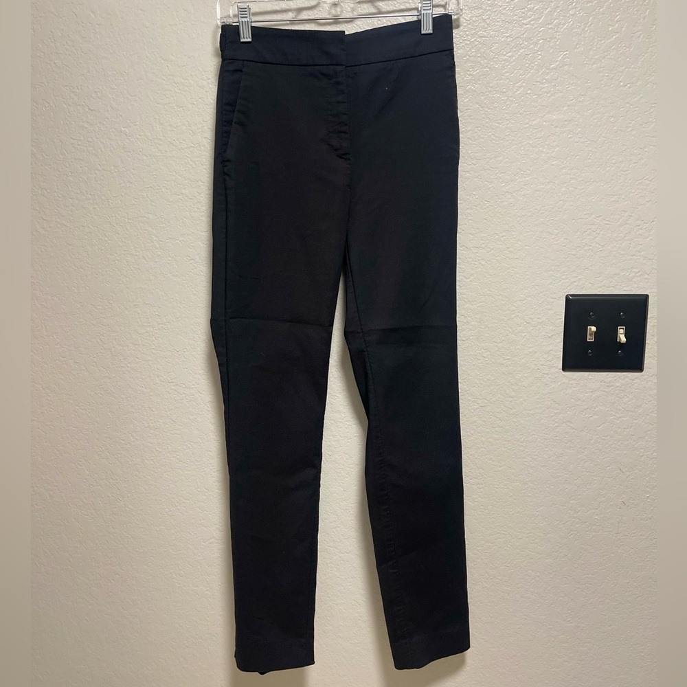 Zara Straight Leg Black Trousers with elastic back size small